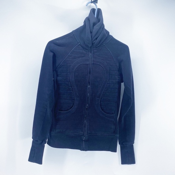 Lululemon Scuba black Jacket Sweater Yoga Zipper - Picture 1 of 10